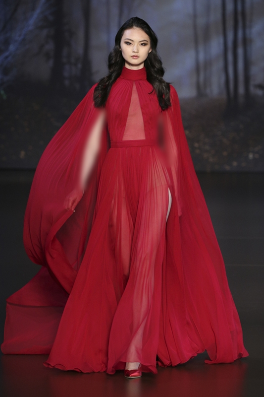 PARIS, FRANCE - JULY 10:  A model walks the runway during the Ralph & Russo show as part of Paris Fashion Week - Haute Couture Fall/Winter 2014-2015 at Pavillon Cambon Capucines on July 10, 2014 in Paris, France.  (Photo by Richard Bord/Getty Images)