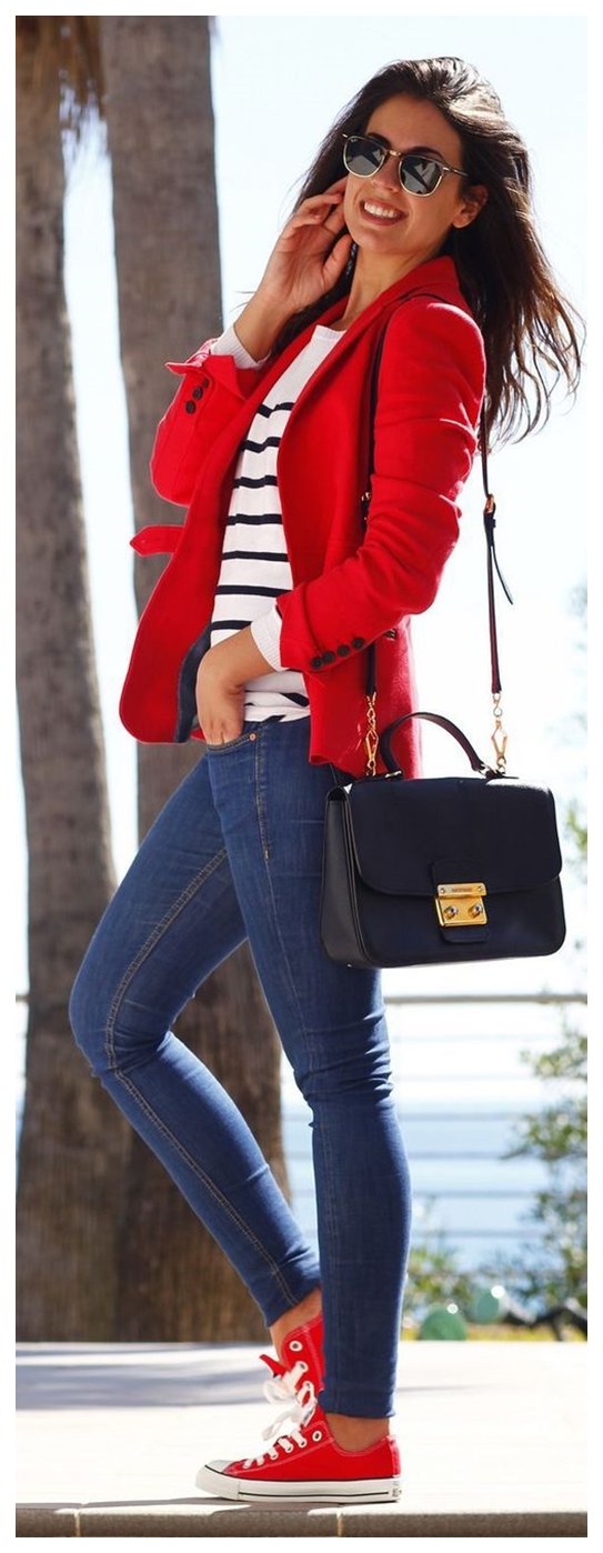 Pop Of Red Pop Of Red Pre Spring Outfit